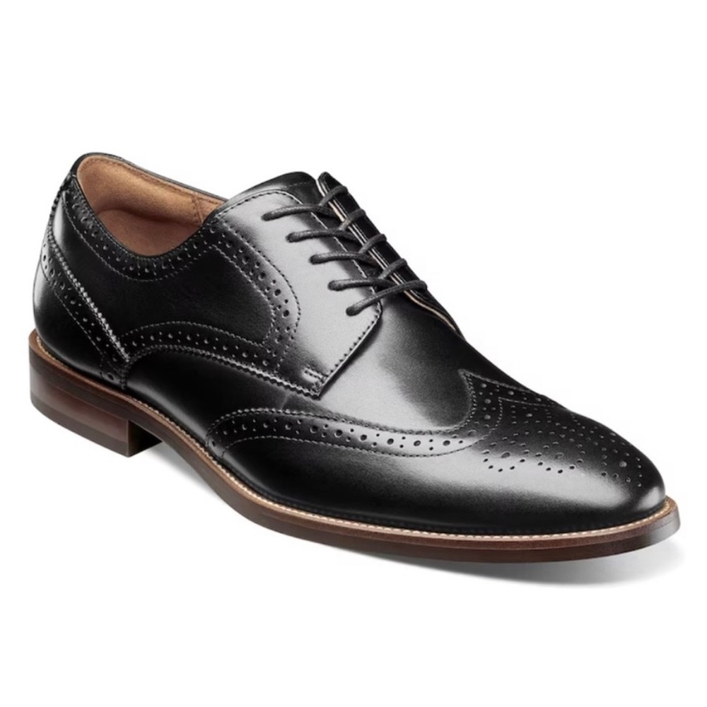 Florsheim Rucci Wingtip Oxford black leather Men’s shoes
